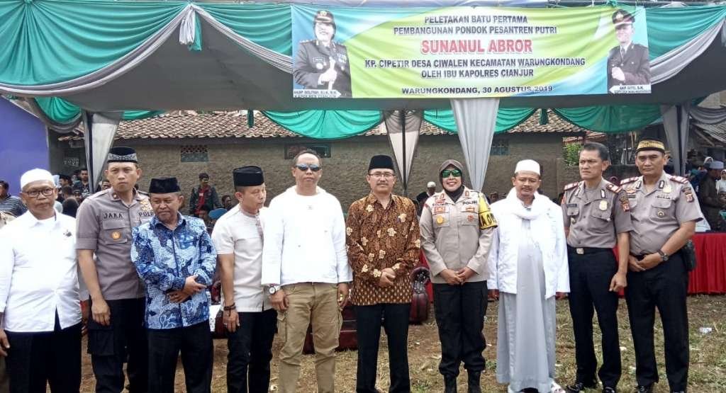 Kapolres Letakan Batu Pertama Pembangunan Pondok Pesantren Sunanul Abror