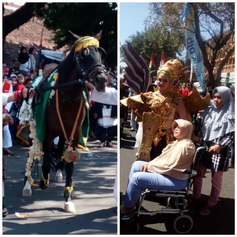 Kuda Kosong Bikin Heboh, Peserta Karnaval Jadi Sasaran Selfie