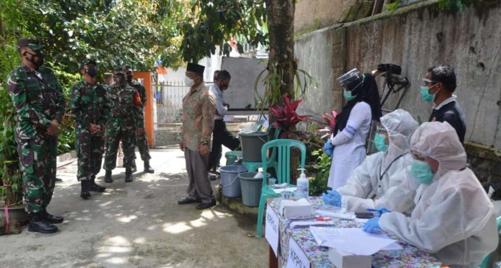 Pastikan Protkes, Dandim Tinjau langsung Lokasi TPS