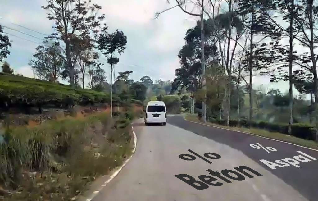 Persentase Perbandingan Jalan Beton dan Aspal di Kota Tatar Santri