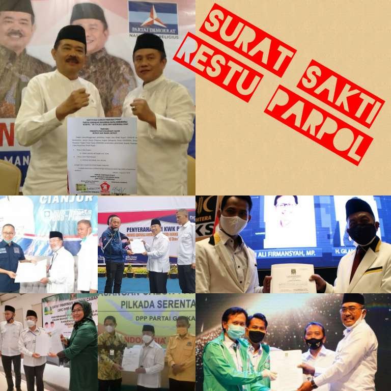 Lika liku Surat Sakti "Restu Parpol" untuk Tiga Kandidat